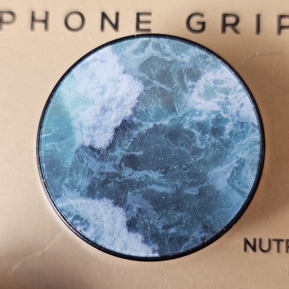 SpinPop 4Terra Universal Mini Phone Grips - MARBLE/IRIDESCENT TURTLE/BLUE FLORA - Picture 2 of 6